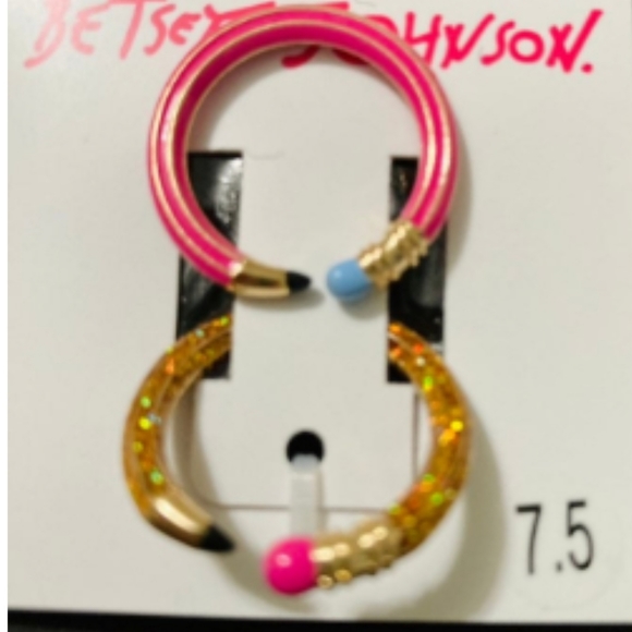 Betsey Johnson Jewelry Betsey Johnson Pencil Rings Size 75 New